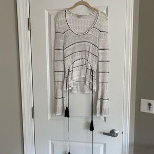 Ronny Kobo white and black long sleeve top